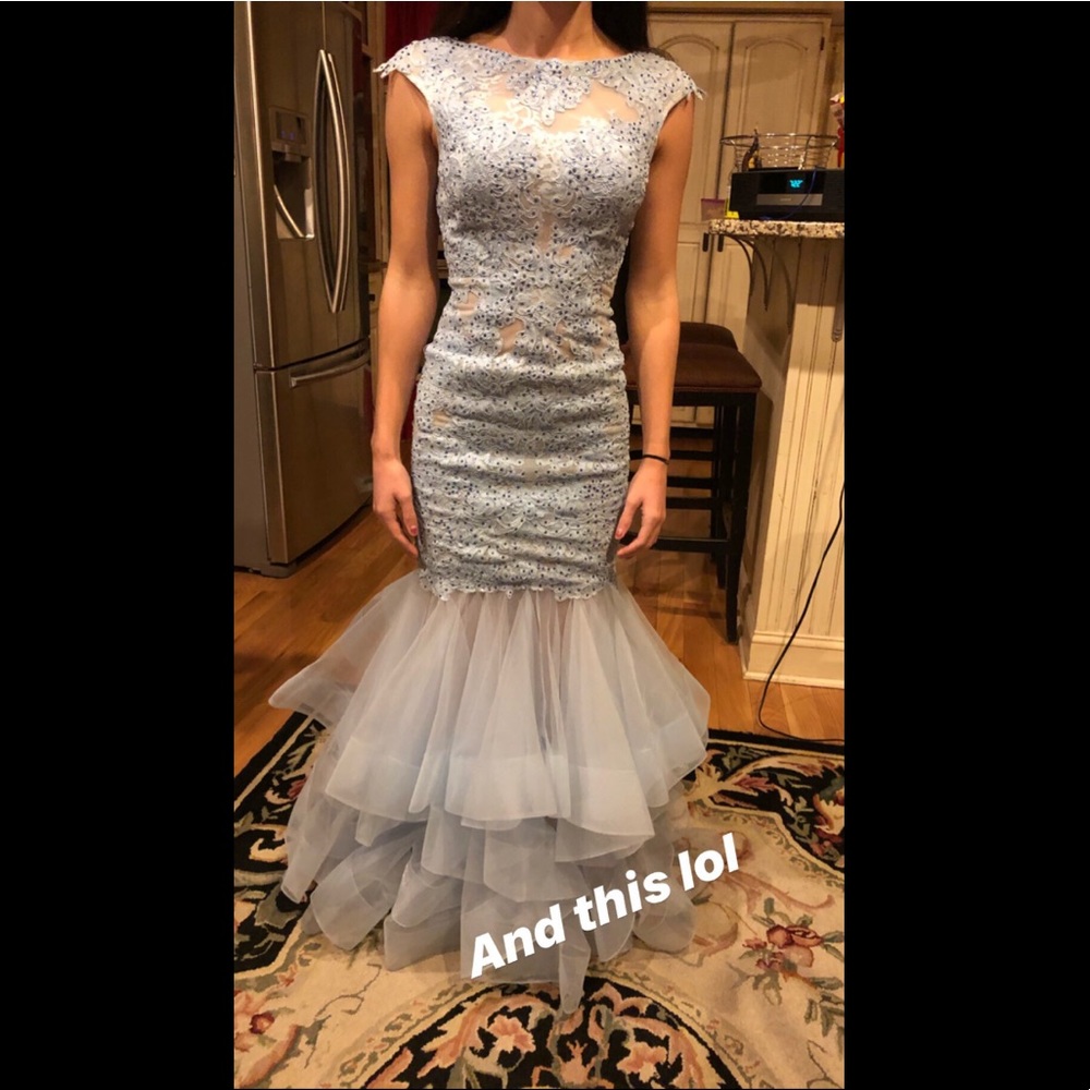 Sherri Hill baby blue prom dress